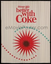 7w169 COCA-COLA 27x34 advertising display wrap 1960s things go better with Coke!