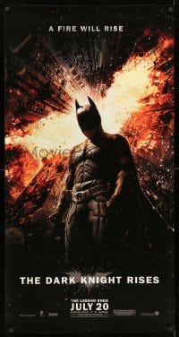 7w130 DARK KNIGHT RISES DS 26x50 phone booth 2012 Christian Bale as Batman, a fire will rise!