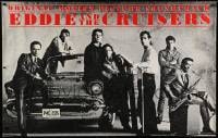 7w162 EDDIE & THE CRUISERS 31x48 music poster 1982 cool image of Michael Pare, Tom Berenger & band