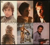 7w133 EMPIRE STRIKES BACK 34x38 special poster 1980 heroes Luke, Leia, Han, Chewbacca, Lando, R2, 3PO!