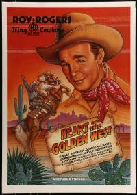 7w049 HEART OF THE GOLDEN WEST signed #220/2000 27x39 art print 1992 by artist Dave LaFleur!