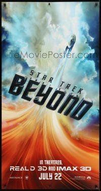 7w146 STAR TREK BEYOND DS 26x50 special poster 2016 incredible image of the Starship Enterprise in flight!
