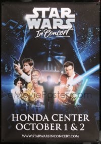 7w147 STAR WARS IN CONCERT 48x69 special poster 2009 Leia, Han, Yoda, Obi-Wan, Vader, Honda!
