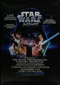 7w148 STAR WARS IN CONCERT 48x69 special poster 2009 Leia, Yoda, Obi-Wan, Vader, Nassau Coliseum!
