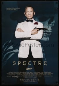 7w876 SPECTRE IMAX advance DS 1sh 2015 cool image of Daniel Craig as James Bond 007 with gun!