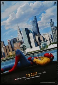 7w881 SPIDER-MAN: HOMECOMING teaser DS 1sh 2017 Tom Holland in the title role, New York City!