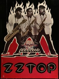 7w013 ZZ TOP standee 1979 great image of the bearded band with saxophones, Deguello!