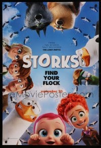 7w900 STORKS advance DS 1sh 2016 Stoller & Sweetland, voices of Andy Samburg and Aniston, wacky!