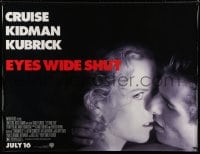 7w181 EYES WIDE SHUT subway poster 1999 Stanley Kubrick, close-up of Tom Cruise & Nicole Kidman!