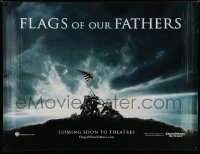 7w182 FLAGS OF OUR FATHERS subway poster 2006 Clint Eastwood, image of flag raising on Iwo Jima!