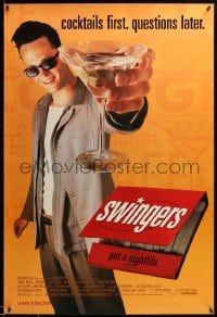 7w914 SWINGERS 1sh 1996 partying Vince Vaughn with giant martini, directed by Doug Liman!