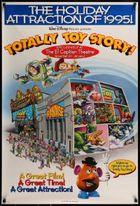 7w940 TOTALLY TOY STORY 1sh 1995 Disney & Pixar cartoon, great image of Buzz, Woody & cast!