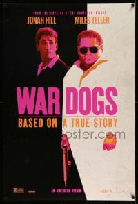 7w967 WAR DOGS teaser DS 1sh 2016 wacky Jonah Hill and Miles Teller, Scarface parody design!