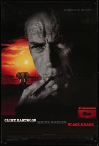 7w981 WHITE HUNTER, BLACK HEART 1sh 1990 Clint Eastwood as director John Huston in Africa!