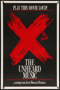 7w991 X: THE UNHEARD MUSIC teaser 1sh 1986 L.A. underground music documentary, D.J. Bonebreak!