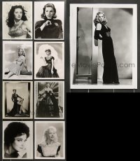 7x190 LOT OF 17 REPRO 8X10 STILLS OF SEXY WOMEN 1980s Lauren Bacall, Ginger Rogers, Gene Tierney!