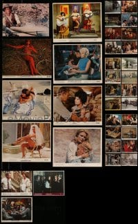 7x125 LOT OF 35 COLOR 8X10 STILLS 1950s-1980s great scenes from a variety of different movies!