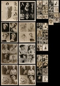 7x122 LOT OF 40 8X10 RESUME PHOTOS OF SEXY ACTRESSES 1950s portraits with info on the back!