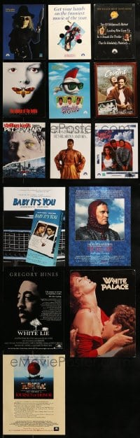 7x023 LOT OF 14 PROMO BROCHURES AND ITEMS 1980s-1990s great images from a variety of movies!