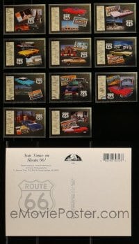 7x173 LOT OF 11 ROUTE 66 CLASSIC CAR POSTCARDS 1990s each showing a different car for each state!