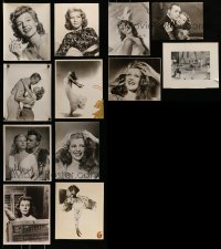 7x153 LOT OF 9 RITA HAYWORTH TRIMMED 8X10 STILLS AND 3 DEALER RE-STRIKES 1940s-1970s sexy portraits!