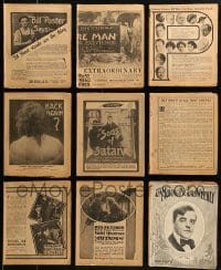 7x287 LOT OF 9 MOVING PICTURE WEEKLY EXHIBITOR MAGAZINES 1915 super early movie images, rare!