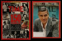 7x292 LOT OF 2 TIME MAGAZINES 1998-2008 George Clooney & 150 Years of Photo Journalism!