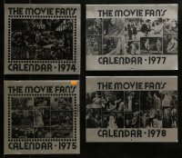 7x216 LOT OF 4 MOVIE FAN'S CALENDARS 1974-1978 great scenes from classic Hollywood movies!