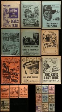 7x019 LOT OF 22 LOCAL THEATER WESTERN WINDOW CARDS 1940s a variety of cool cowboy images!