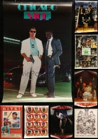 7x356 LOT OF 9 UNFOLDED SPORTS POSTERS 1970s-1990s baseball, basketball, football & more!