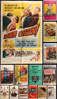 7x091 LOT OF 19 FOLDED ONE-SHEETS 1950s-1970s great images from a variety of different movies!