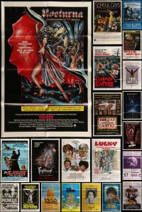 7x075 LOT OF 49 FOLDED ONE-SHEETS 1970s-1980s great images from a variety of different movies!