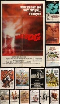 7x090 LOT OF 21 FOLDED ONE-SHEETS 1970s-1980s great images from a variety of different movies!