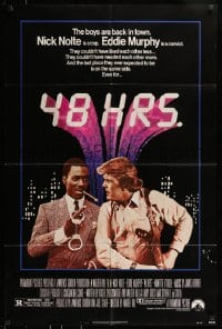 7y018 48 HRS. 1sh 1982 Nick Nolte is a cop who hates Eddie Murphy who is a convict!