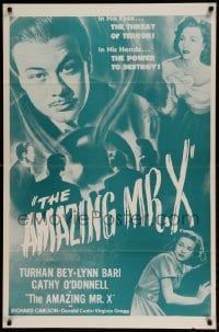 7y041 AMAZING MR. X 1sh R1950s in his eyes, the threat of terror, in his hands, the power to destroy