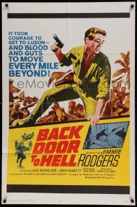 7y065 BACK DOOR TO HELL 1sh 1964 beyond Luzon, the code was live, love, and kill like an animal!