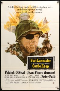 7y138 CASTLE KEEP int'l 1sh 1969 Burt Lancaster with eyepatch in World War II!