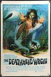 7y202 DEATHHEAD VIRGIN 1sh 1974 art of sexy naked girl with monster head underwater by Chet Collins