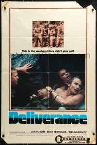 7y208 DELIVERANCE 1sh 1972 Jon Voight, Burt Reynolds, Ned Beatty, John Boorman classic!