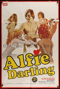 7y032 ALFIE DARLING English 1sh 1980 sexy Joan Collins and Alan Price in the title role!
