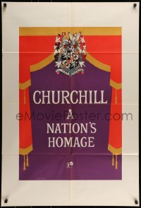 7y149 CHURCHILL A NATION'S HOMAGE English 1sh 1965 about the life of Winston Churchill!