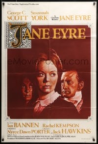 7y425 JANE EYRE English 1sh 1970 Charlotte Bronte's novel, Susannah York & George C. Scott!