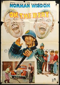 7y614 ON THE BEAT English 1sh R1960s different art of Scotland Yard detective Norman Wisdom!