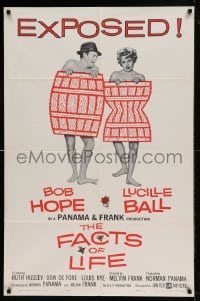 7y253 FACTS OF LIFE 1sh 1961 Bob Hope in his underwear & Lucille Ball undressed!
