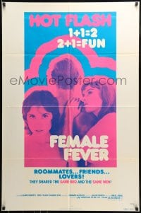 7y260 FEMALE FEVER 1sh 1977 LuAnne Roberts, Uschi Digard, roommates, friends & lovers!