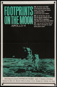 7y277 FOOTPRINTS ON THE MOON 1sh 1969 the real story of Apollo 11, cool image of moon landing!