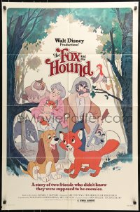 7y289 FOX & THE HOUND 1sh 1981 two friends who didn't know they were supposed to be enemies!