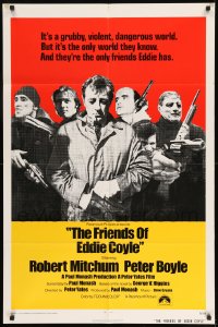 7y296 FRIENDS OF EDDIE COYLE int'l 1sh 1973 Robert Mitchum lives in a grubby, dangerous world!