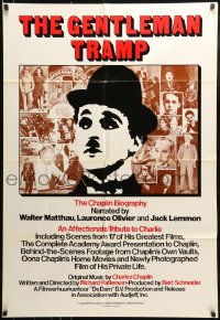 7y305 GENTLEMAN TRAMP 1sh 1975 Charlie Chaplin biography, great images!