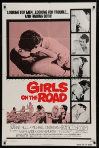 7y318 GIRLS ON THE ROAD 1sh 1973 looking for men & trouble, and finding both!
